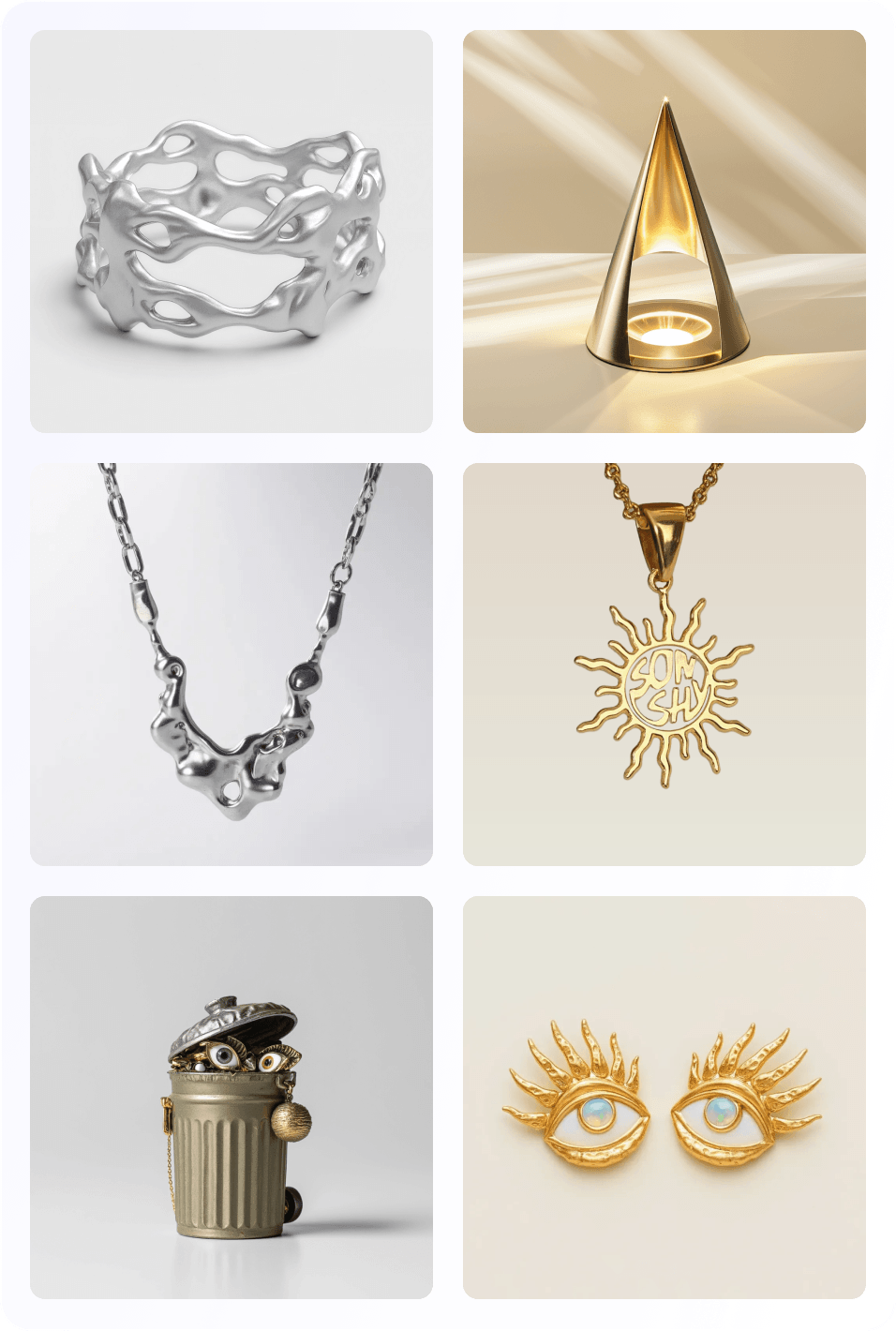 Metal charm and pin